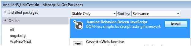 Install Jasmine